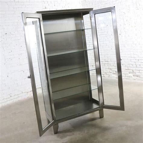 stainless steel glass display cabinet|stainless storage cabinet.